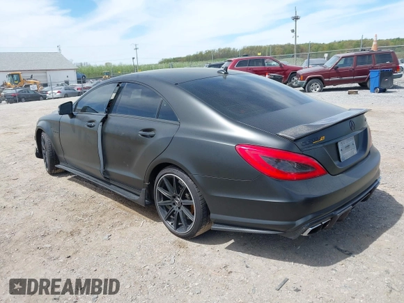 2014 Mercedes-Benz CLS 63 S AMG with VIN WDDLJ7GB2EA106645, listed as a IAAI auction lot 42075075 with 72,375 mi miles and . Bid and sale history available at DreamBid. Image 3.