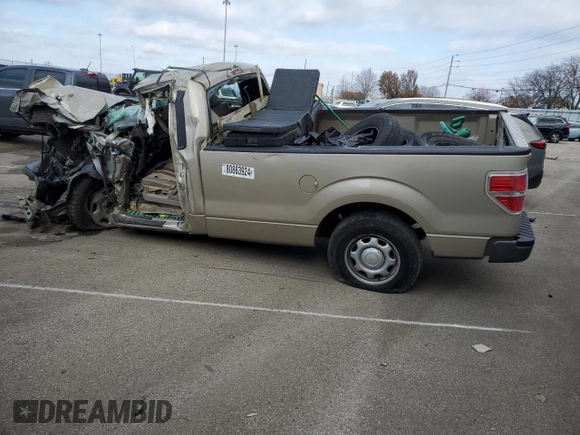 2009 Ford F-150 XL with VIN 1FTRF12839KB31956, listed as a Copart auction lot 80863924 with 0 mi miles and Salvage Title. Bid and sale history available at carsss.com. Image 2.