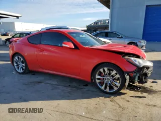 2013 Hyundai Genesis Coupe R-Spec with VIN KMHHU6KJ0DU091913, listed as a Copart auction lot 44828205 with 112,542 mi miles and Salvage title. Bid and sale history available at DreamBid. Image 4.