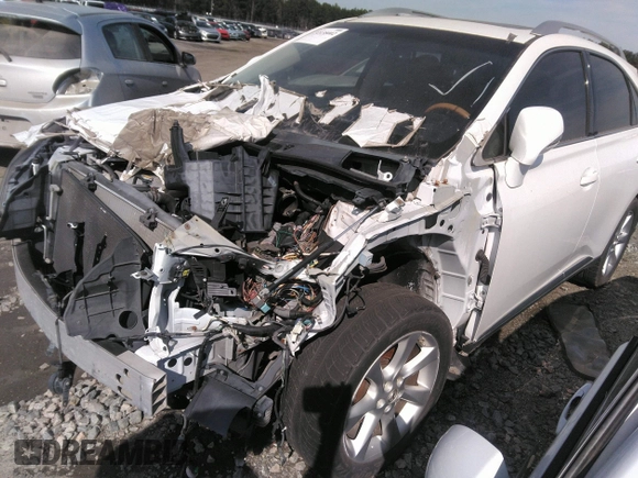 2010 Lexus RX 350 with VIN 2T2ZK1BA0AC027019, listed as a IAAI auction lot 34542729 with 1 mi miles. Bid and sale history available at carsss.com. Image 2.
