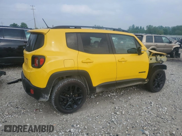2017 Jeep Renegade Altitude with VIN ZACCJBBH2HPE97762, listed as a Copart auction lot 59161605 with 188,153 mi miles and Clean title. Bid and sale history available at DreamBid. Image 3.
