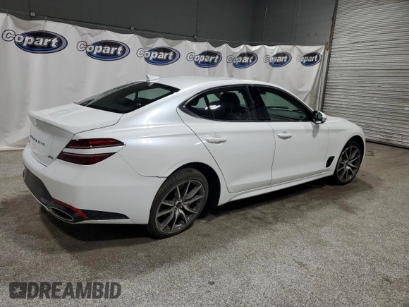 2025 Genesis G70 2.5T with VIN KMTG34SC8SU151203, listed as a Copart auction lot 87928775 with 4,203 mi miles and Clean Title. Bid and sale history available at DreamBid. Image 3.