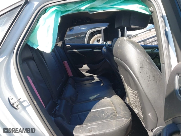 2018 Audi A3 Sedan Premium with VIN WAUB8GFF7J1050666, listed as a IAAI auction lot 41625893 with 1 mi miles. Bid and sale history available at carsss.com. Image 8.