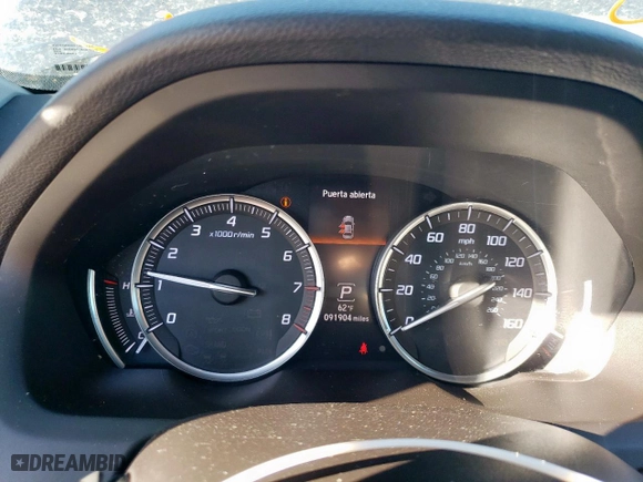 2016 Acura TLX Tech with VIN 19UUB1F59GA010374, listed as a Copart auction lot 48185875 with 91,904 mi miles and Salvage Title. Bid and sale history available at carsss.com. Image 9.