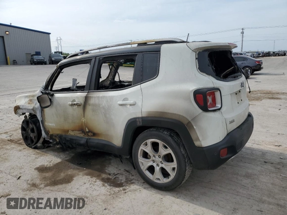2016 Jeep Renegade Limited with VIN ZACCJADT5GPD31780, listed as a Copart auction lot 56973555 with Not provided miles and Non repairable. Bid and sale history available at DreamBid. Image 2.