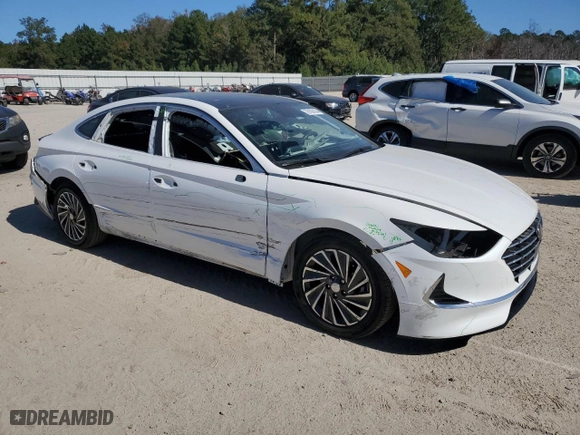 2022 Hyundai Sonata Hybrid Limited with VIN KMHL54JJ4NA038261, listed as a Copart auction lot 76106104 with 35,672 mi miles and Salvage Title. Bid and sale history available at carsss.com. Image 4.