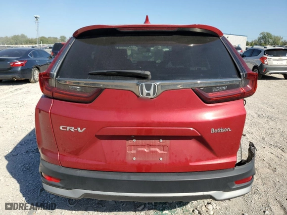 2022 Honda CR-V EX with VIN 2HKRW1H50NH407760, listed as a Copart auction lot 74529374 with 41,212 mi miles and Salvage Title. Bid and sale history available at carsss.com. Image 6.