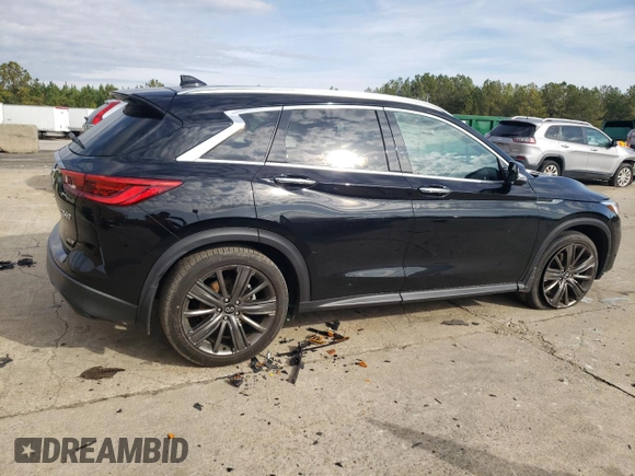 2020 Infiniti QX50 LUXE with VIN 3PCAJ5M30LF112757, listed as a Copart auction lot 36283793 with 22,832 mi miles. Bid and sale history available at carsss.com. Image 3.