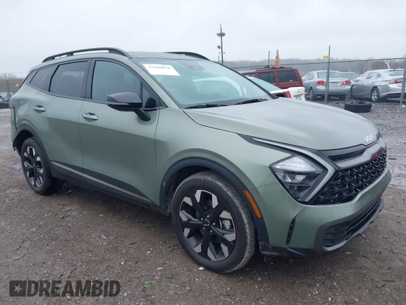 2023 Kia Sportage X-Line with VIN 5XYK6CAF7PG114819, listed as a IAAI auction lot 41960838 with 23,277 mi miles and . Bid and sale history available at DreamBid. Image 1.