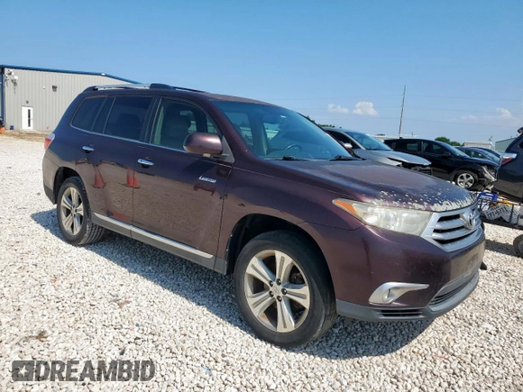 2012 Toyota Highlander Limited with VIN 5TDYK3EH9CS068537, listed as a Copart auction lot 59671085 with 166,864 mi miles and Salvage title. Bid and sale history available at DreamBid. Image 4.