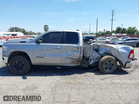2021 Ram 1500 Big Horn with VIN 1C6SRFBT1MN622633, listed as a IAAI auction lot 42691343 with 122,007 mi miles and . Bid and sale history available at DreamBid. Image 14.