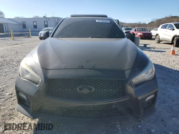 2017 Infiniti Q50 Red Sport 400 with VIN JN1FV7APXHM850287, listed as a Copart auction lot 47185255 with 72,703 mi miles and Salvage title. Bid and sale history available at DreamBid. Image 5.