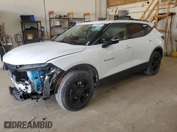 2023 Chevrolet Blazer LT with VIN 3GNKBJR41PS134864, listed as a Copart auction lot 53294545 with 43,376 mi miles and Salvage title. Bid and sale history available at DreamBid. Image 1.
