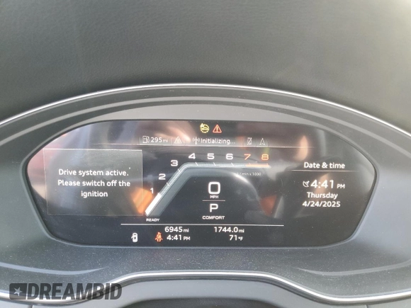 2024 Audi Q5 S line Premium Plus with VIN WA1EAAFY5R2036249, listed as a Copart auction lot 54436925 with 6,945 mi miles and Salvage title. Bid and sale history available at DreamBid. Image 9.
