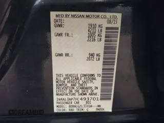 2015 Nissan Altima SV with VIN 1N4AL3AP7FC493701, listed as a IAAI auction lot 41905007 with 65,434 mi miles and . Bid and sale history available at DreamBid. Image 9.