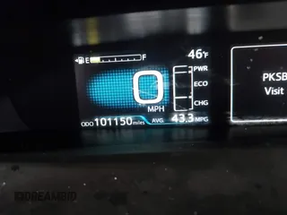 2019 Toyota Prius LE with VIN JTDL9RFUXK3007993, listed as a IAAI auction lot 41934751 with 101,150 mi miles and . Bid and sale history available at DreamBid. Image 15.