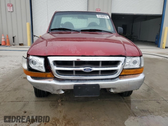 2000 Ford Ranger XL with VIN 1FTYR10C1YPC03166, listed as a Copart auction lot 51484215 with 116,072 mi miles and Salvage Title. Bid and sale history available at carsss.com. Image 5.