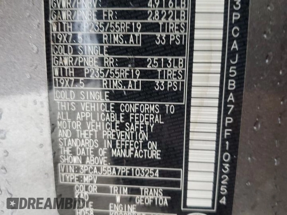2023 Infiniti QX50 Luxe z VIN 3PCAJ5BA7PF103254, wystawiony jako Copart lot #54495665 z przebiegiem 51 514 mil mil oraz Szkoda całkowita • Salvage title. Historia ofert i sprzedaży dostępna na DreamBid. Obrazek 13.