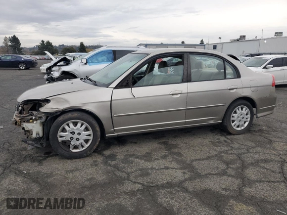 2004 Honda Civic LX with VIN 2HGES15514H505381, listed as a Copart auction lot 84966924 with 285,019 mi miles and Salvage Title. Bid and sale history available at DreamBid. Image 1.