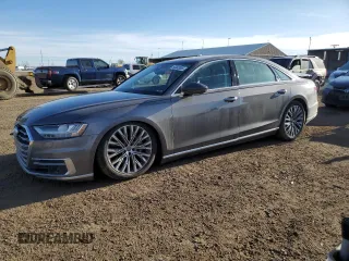 2019 Audi A8 L with VIN WAU8DAF84KN008101, listed as a Copart auction lot 50063905 with 46,816 mi miles and Salvage Title. Bid and sale history available at carsss.com. Image 1.