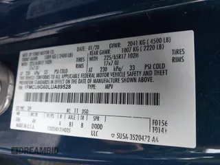 2020 Ford Escape SE с VIN 1FMCU9G60LUA89528, выставлен на аукционе IAAI как лот 42008698 с пробегом 75 056 миль миль и . История ставок и продаж доступна на DreamBid. Изображение 9.