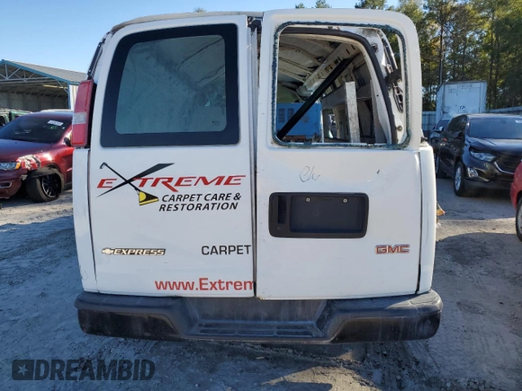 2017 Chevrolet Express Cargo Van with VIN 1GCZGHFG3H1135498, listed as a Copart auction lot 83782144 with 0 mi miles and Salvage Title. Bid and sale history available at carsss.com. Image 6.