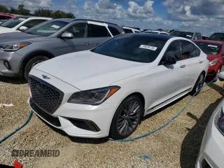 2019 Genesis G80 3.3T Sport with VIN KMTFN4JB4KU326352, listed as a Copart auction lot 74028734 with 0 mi miles and Salvage Title. Bid and sale history available at carsss.com. Image 1.