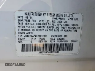 2015 Infiniti Q40 with VIN JN1CV6AP4FM501880, listed as a Copart auction lot 85672324 with 114,221 mi miles and Salvage Title. Bid and sale history available at carsss.com. Image 13.
