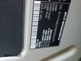 2021 Mercedes-Benz Sprinter Cargo with VIN W1Y70BGY0MT066375, listed as a Copart auction lot 75641534 with Not Provided miles and Salvage Title. Bid and sale history available at carsss.com. Image 14.