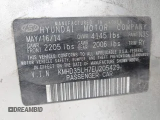 2014 Hyundai Elantra с VIN KMHD35LH7EU205429, выставлен на аукционе IAAI как лот 42372170 с пробегом 125 696 миль миль и . История ставок и продаж доступна на DreamBid. Изображение 9.