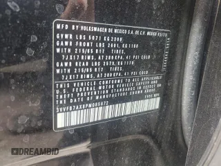 2023 Volkswagen Tiguan S with VIN 3VVFB7AX8PM085672, listed as a Copart auction lot 46102945 with 11,151 mi miles and Salvage title. Bid and sale history available at DreamBid. Image 12.