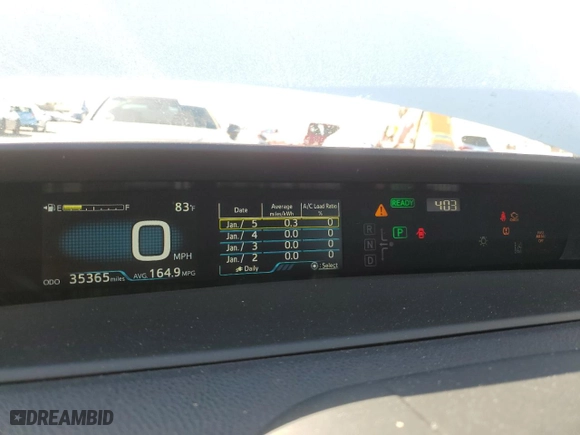 2020 Toyota Prius Prime LE with VIN JTDKARFP2L3148278, listed as a Copart auction lot 46550125 with 35,365 mi miles and Salvage Title. Bid and sale history available at carsss.com. Image 9.