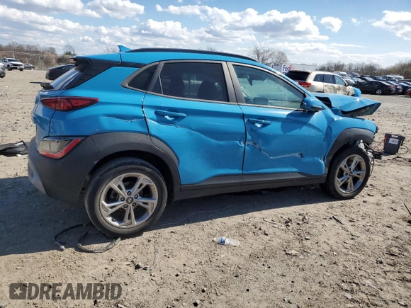 2022 Hyundai Kona SEL with VIN KM8K62AB0NU796196, listed as a Copart auction lot 50367305 with 63,398 mi miles and Salvage Title. Bid and sale history available at DreamBid. Image 3.