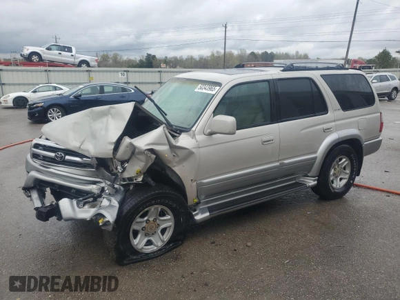1999 Toyota 4Runner Limited with VIN JT3GN87R2X0108802, listed as a Copart auction lot 50343965 with Not Provided miles and Salvage Title. Bid and sale history available at DreamBid. Image 1.