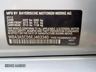 2014 BMW 3 Series 328i with VIN WBA3A5C56EJ463340, listed as a Copart auction lot 53905855 with 136,781 mi miles and Clean Title. Bid and sale history available at carsss.com. Image 10.