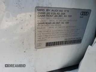2019 Audi Q3 S line Premium Plus with VIN WA1EECF37K1086389, listed as a Copart auction lot 52567585 with 53,362 mi miles and Salvage Title. Bid and sale history available at carsss.com. Image 15.