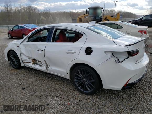 2022 Acura ILX w/Premium/A-Spec Package with VIN 19UDE2F80NA006332, listed as a Copart auction lot 50320165 with 24,053 mi miles and Salvage Title. Bid and sale history available at carsss.com. Image 2.