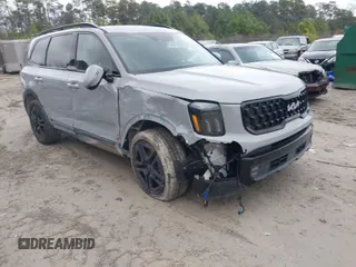 2024 Kia Telluride SX Prestige X-Pro with VIN 5XYP5DGC4RG557203, listed as a IAAI auction lot 41569618 with 2,696 mi miles. Bid and sale history available at carsss.com. Image 1.