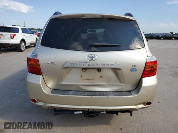 2008 Toyota Highlander with VIN JTEDS41A582021531, listed as a Copart auction lot 62220084 with 256,131 mi miles and Salvage title. Bid and sale history available at DreamBid. Image 6.