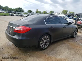 2014 Hyundai Genesis 5.0L R-Spec with VIN KMHGC4DH1EU265213, listed as a Copart auction lot 61543503 with 76,661 mi miles and Salvage Title. Bid and sale history available at carsss.com. Image 3.