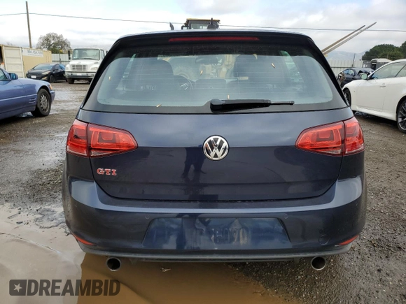2016 Volkswagen Golf GTI SE w/Performance Pkg with VIN 3VW547AU7GM022943, listed as a Copart auction lot 84939804 with 49,578 mi miles and Salvage Title. Bid and sale history available at carsss.com. Image 6.