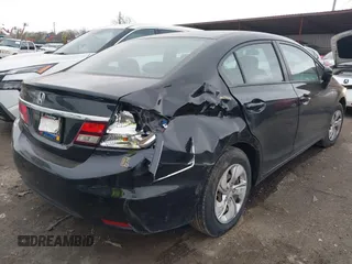 2015 Honda Civic Sedan LX with VIN 19XFB2F54FE057949, listed as a IAAI auction lot 41990069 with 174,000 mi miles. Bid and sale history available at carsss.com. Image 4.