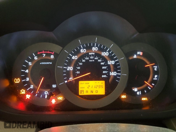 2008 Toyota RAV4 with VIN JTMBK33V985045884, listed as a Copart auction lot 42419555 with 211,295 mi miles and Salvage Title. Bid and sale history available at carsss.com. Image 9.