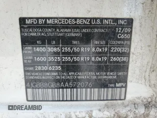 2010 Mercedes-Benz M 350 z VIN 4JGBB8GB8AA572076, wystawiony jako Copart lot #55743115 z przebiegiem 128 979 mil mil oraz Tytuł czysty. Historia ofert i sprzedaży dostępna na DreamBid. Obrazek 13.