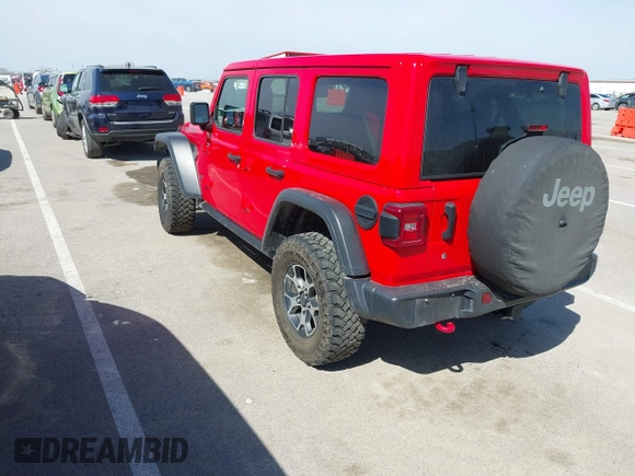 2020 Jeep Wrangler Unlimited Rubicon with VIN 1C4HJXFG3LW186387, listed as a IAAI auction lot 41821939 with 45,691 mi miles and . Bid and sale history available at DreamBid. Image 3.