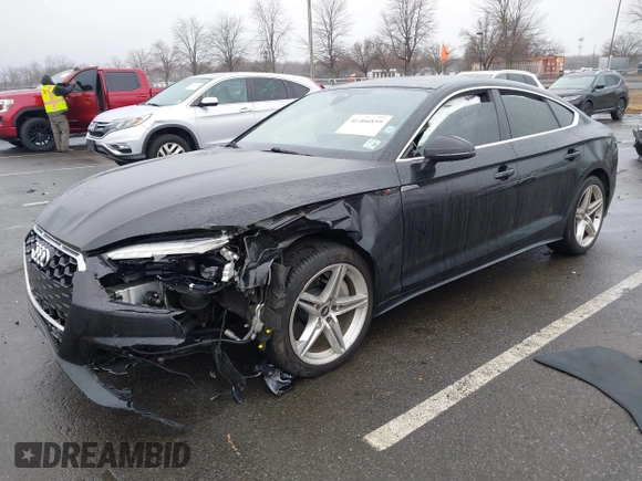 2021 Audi A5 Sportback S line Premium Plus with VIN WAUFACF50MA052060, listed as a IAAI auction lot 41466859 with 50,911 mi miles. Bid and sale history available at carsss.com. Image 2.
