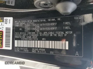2022 Toyota Sienna XLE z VIN 5TDYRKEC6NS112524, wystawiony jako Copart lot #59912095 z przebiegiem Nie podano mil oraz Szkoda całkowita • Salvage title. Historia ofert i sprzedaży dostępna na DreamBid. Obrazek 14.