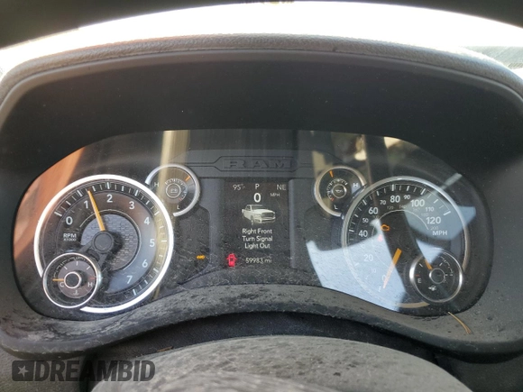 2019 Ram 2500 Tradesman with VIN 3C6UR5CJ6KG553668, listed as a Copart auction lot 71576394 with 59,983 mi miles and Salvage title. Bid and sale history available at DreamBid. Image 9.