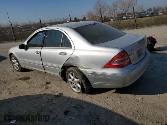 2002 Mercedes-Benz C with VIN WDBRF61J92F287899, listed as a Copart auction lot 48699435 with 145,465 mi miles and Salvage Title. Bid and sale history available at carsss.com. Image 2.