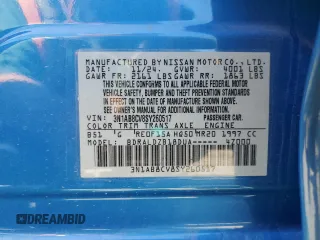 2025 Nissan Sentra SV z VIN 3N1AB8CV8SY260517, wystawiony jako Copart lot #54258465 z przebiegiem 3767 mil mil oraz Szkoda całkowita • Salvage title. Historia ofert i sprzedaży dostępna na DreamBid. Obrazek 12.